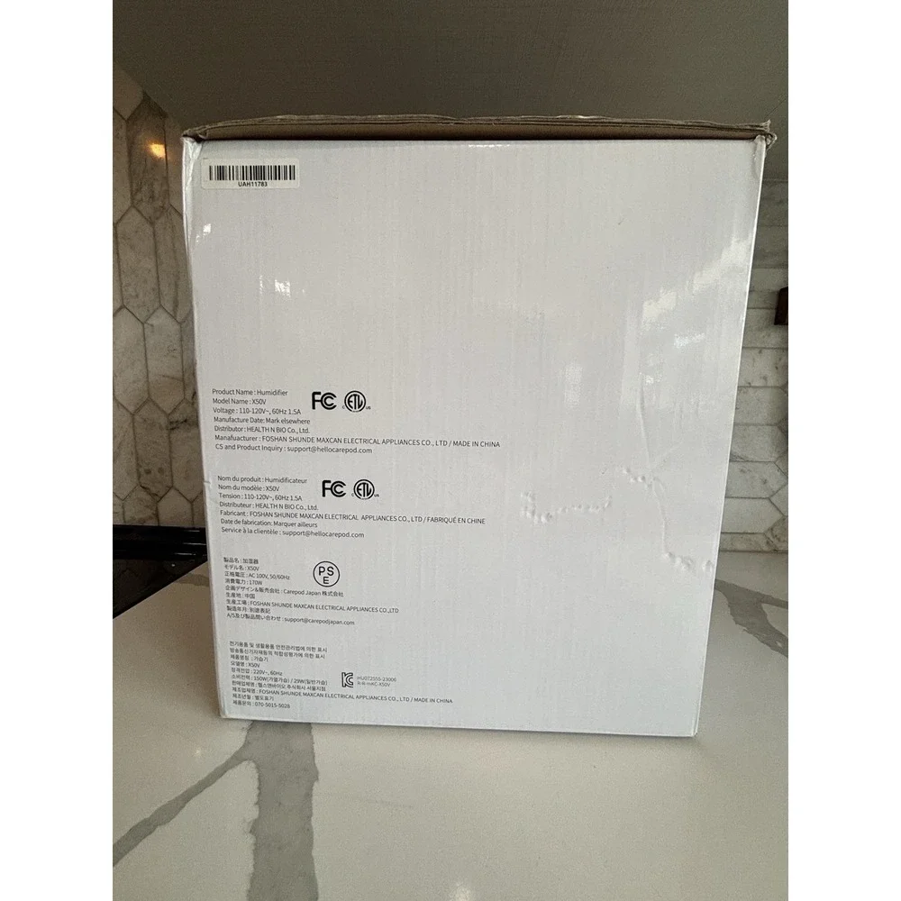 Carepod Cube Plus X50V - Sanitizing Warm + Cool Mist Stainless Steel Humidifier